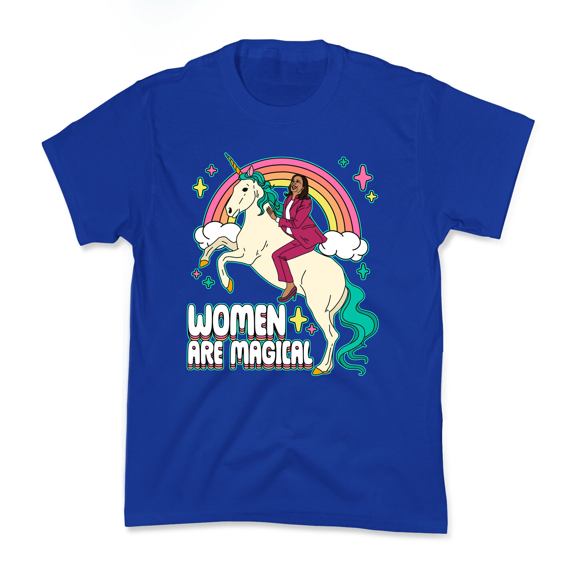 Women are Magical Kamala Harris Unicorn Kids Tee